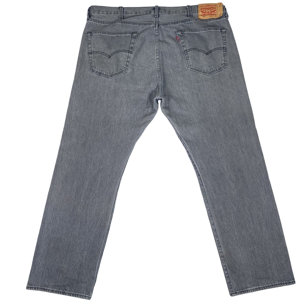 Levi's 501 Jeans Original Fit  Mens W42 L30 Grey‎ Button Fly Straight Leg Denim